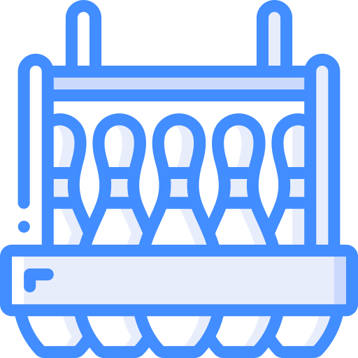 Bowling pins Basic Miscellany Blue icon
