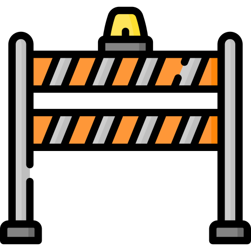 Traffic barrier Special Lineal color icon