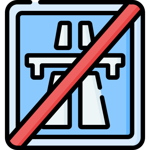 End motorway Special Lineal color icon