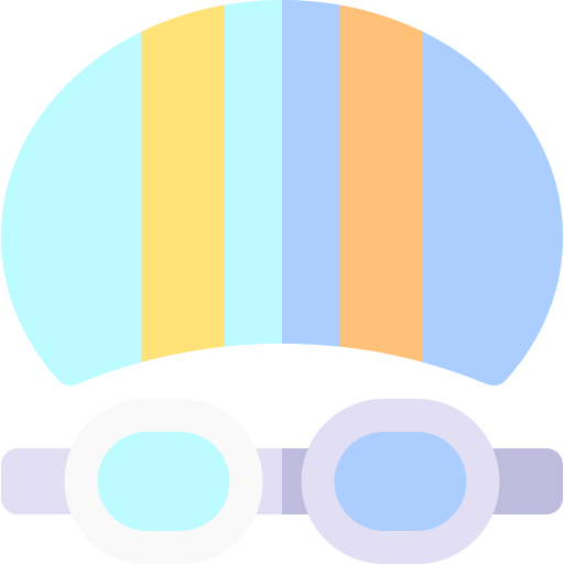 Swimming pool glasses Basic Rounded Flat icon