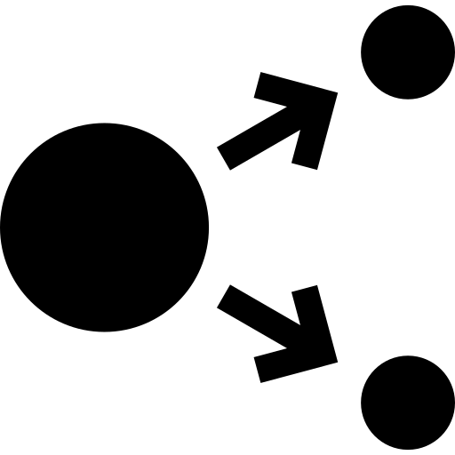 fissione nucleare Basic Straight Filled icona