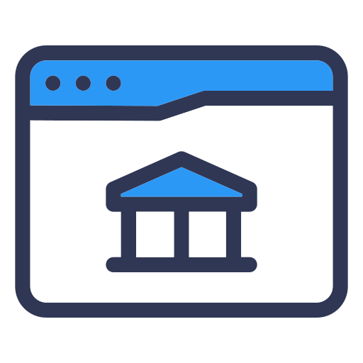 services bancaires en ligne Generic Blue Icône