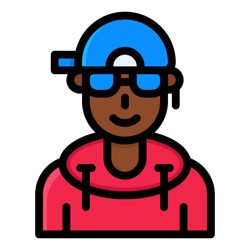 rapper Generic Outline Color icon