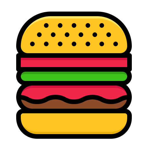 hamburger Generic Outline Color icona