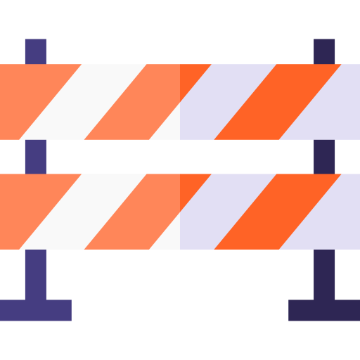 roadblock Basic Straight Flat Ícone