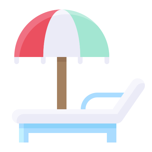 sedia da spiaggia Generic Flat icona