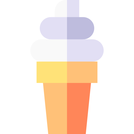 sorvete de casquinha Basic Straight Flat Ícone