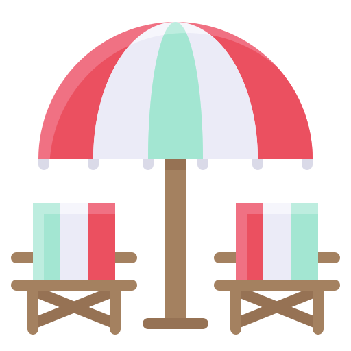 chaise de plage Generic Flat Icône