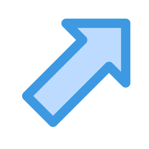 Up right arrow Generic Blue icon