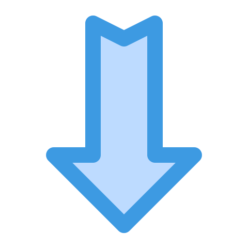 pfeil nach unten Generic Blue icon