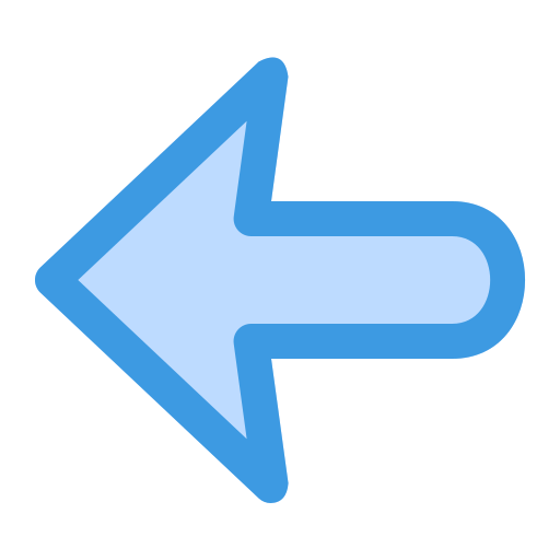 Left arrow Generic Blue icon