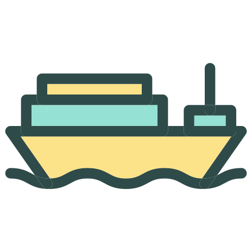 Cargo boat Generic Outline Color icon