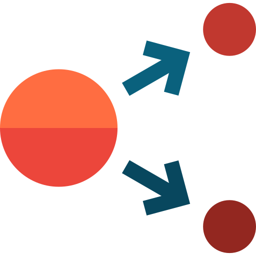 Nuclear fission Basic Straight Flat icon