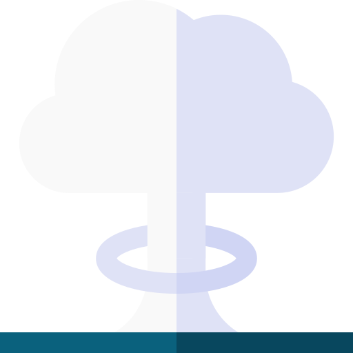 nukleare explosion Basic Straight Flat icon
