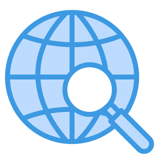 グローバル検索 Generic Blue icon
