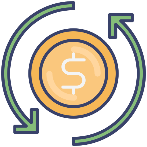Money transfer Roundicons Premium Lineal Color icon