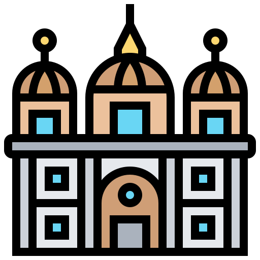 kathedraal van berlijn Meticulous Lineal Color icoon