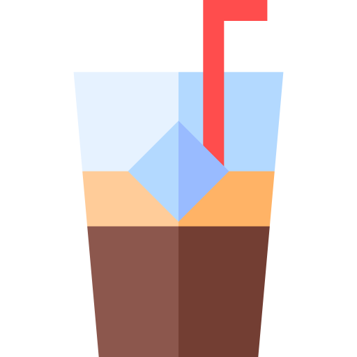 アイスコーヒー Basic Straight Flat icon