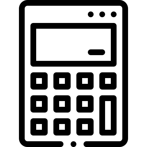 calculadora Detailed Rounded Lineal Ícone