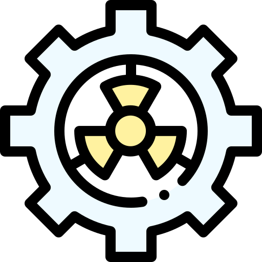 nuclear Detailed Rounded Lineal color icono