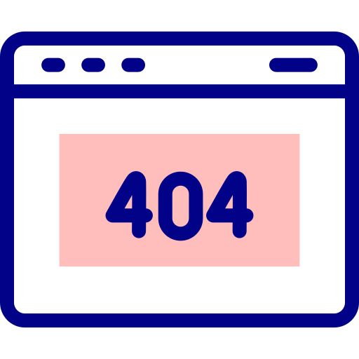 404 오류 Detailed Mixed Lineal color icon