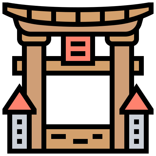 Torii gate Meticulous Lineal Color icon