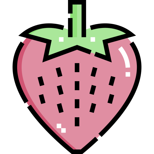 Strawberry Detailed Straight Lineal color icon