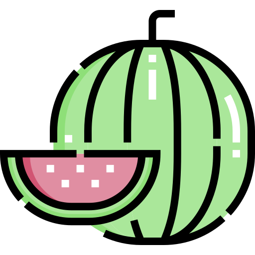 Watermelon Detailed Straight Lineal color icon