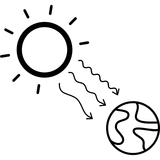 símbolo de radiação solar  Ícone