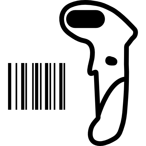 scan streepjescode met scannertool  icoon