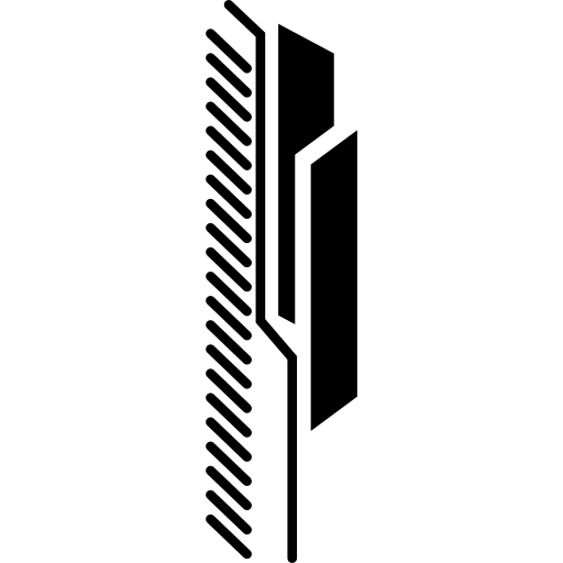 Electronic printed vertical circuit  icon