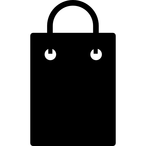 Shopping bag black silhouette  icon