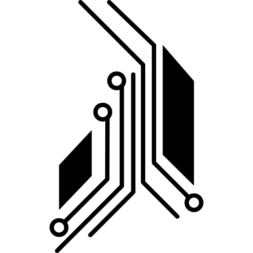 detalle del circuito impreso electrónico  icono