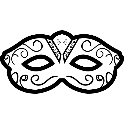 maschera artistica di carnevale per coprire gli occhi  icona
