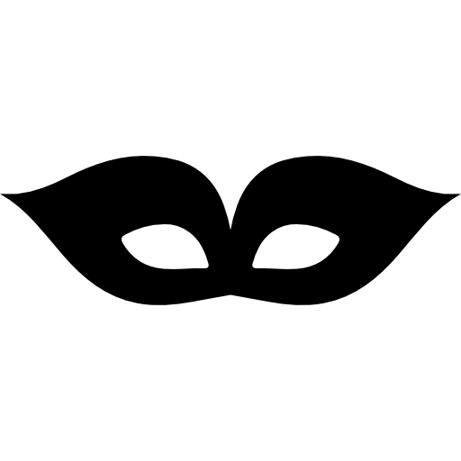 maschera nera per gli occhi di carnevale  icona