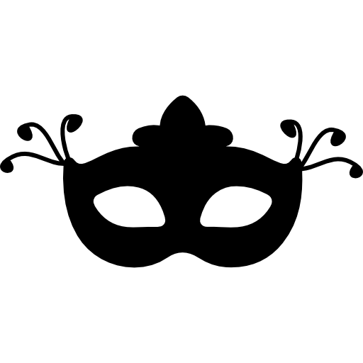 siluetta della maschera di carnevale  icona
