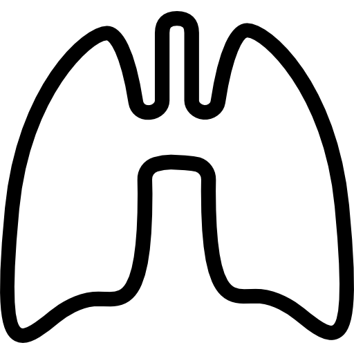 polmoni Cursor creative Lineal icona