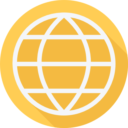 Earth grid Cursor creative Flat Circular icon