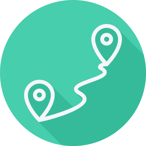 route Cursor creative Flat Circular icoon