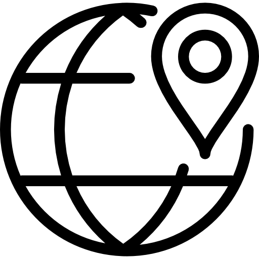 geolocalización Cursor creative Lineal icono