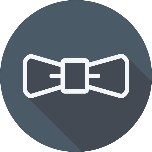 corbata de moño Cursor creative Flat Circular icono
