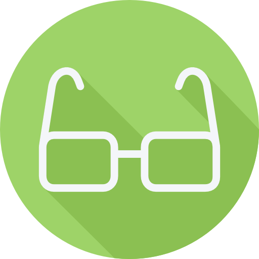 Glasses Cursor creative Flat Circular icon