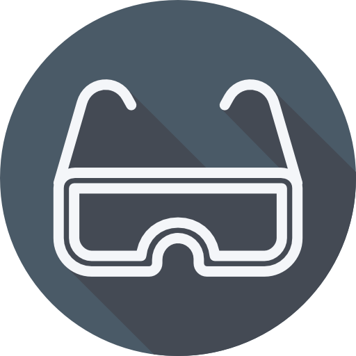 Glasses Cursor creative Flat Circular icon