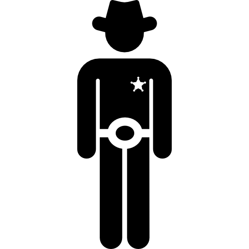 sheriff Pictograms Fill icoon