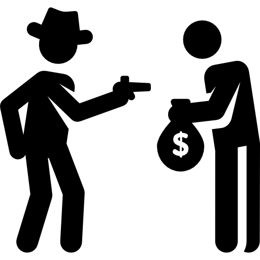 Robbery Pictograms Fill icon