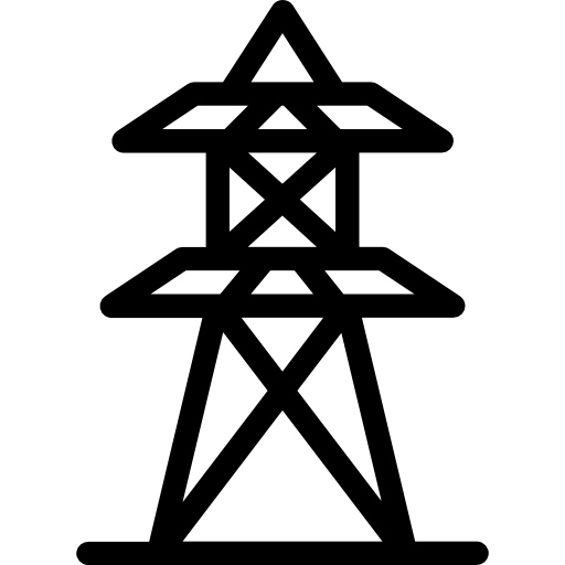 wieża elektryczna Cursor creative Lineal ikona
