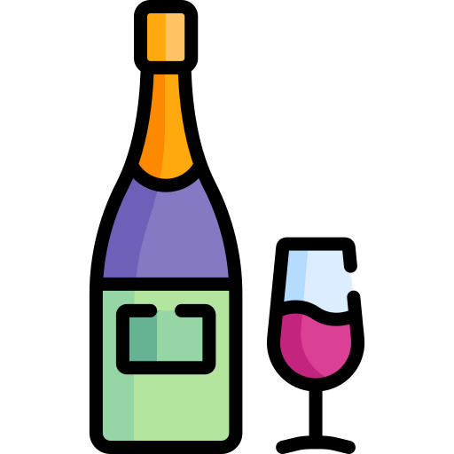 Бутылка вина Special Lineal color иконка