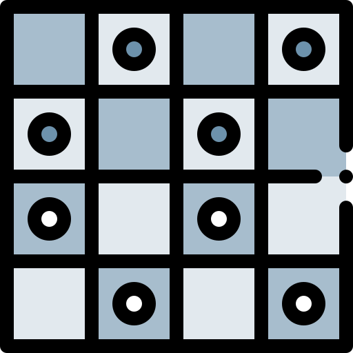 チェッカーボード Detailed Rounded Lineal color icon