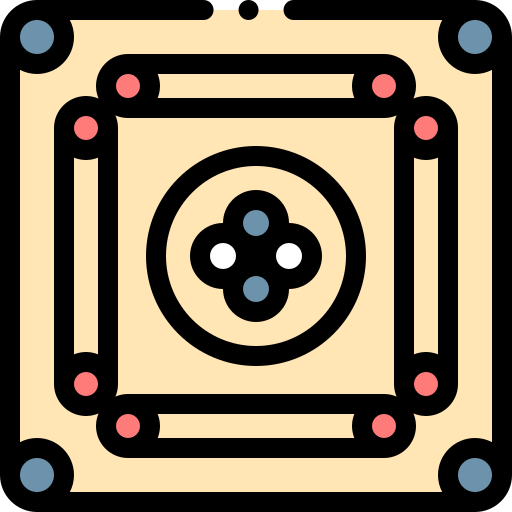 carrom Detailed Rounded Lineal color icon