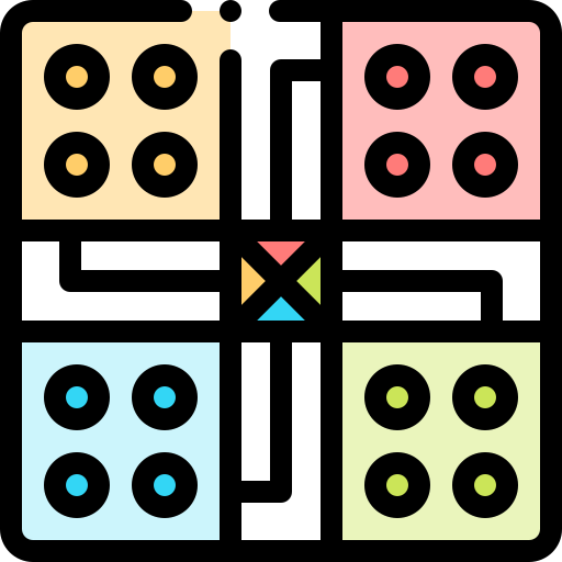pachisi Detailed Rounded Lineal color ikona